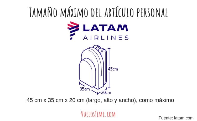 articulo personal bolso cartera mochila latam airlines